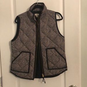 Black/tan J. Crew vest